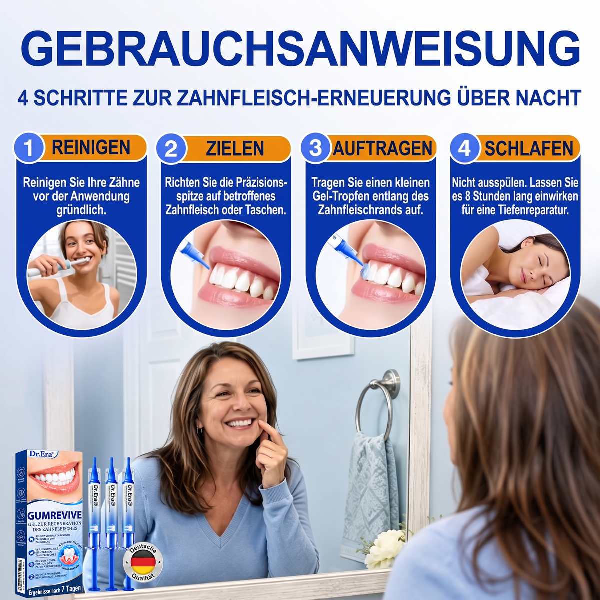 🇩🇪🏆🦷🛡️ Dr. Era® GumRevive — Klinisches Gel: Stoppt Zahnfleischbluten, regeniert Zahnfleisch & festigt Zähne