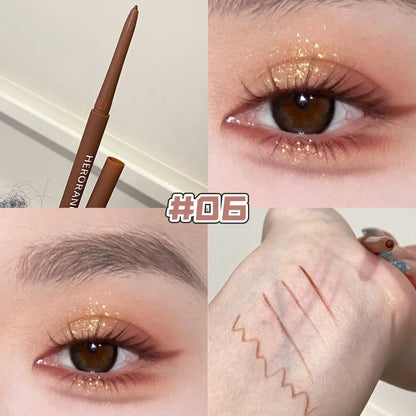 Pumpkin Brown Eyeliner Gel Pencil Waterproof Matte Smooth Quick Dry Non-Smudge Easy Wear Under Eye Liner Shadow Stick Makeup