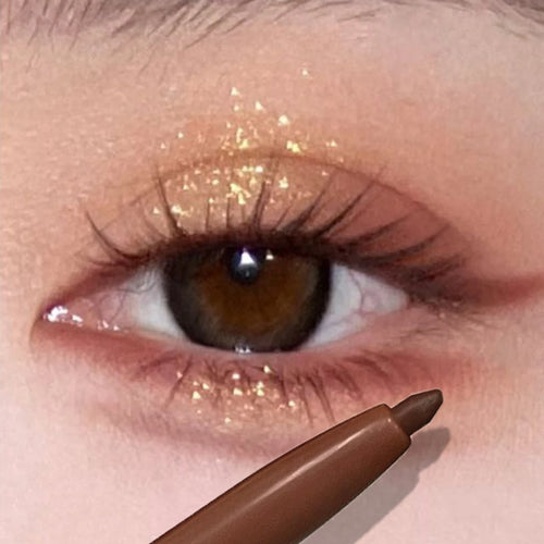 Pumpkin Brown Eyeliner Gel Pencil Waterproof Matte Smooth Quick Dry Non-Smudge Easy Wear Under Eye Liner Shadow Stick Makeup