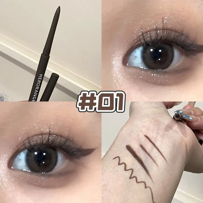 Pumpkin Brown Eyeliner Gel Pencil Waterproof Matte Smooth Quick Dry Non-Smudge Easy Wear Under Eye Liner Shadow Stick Makeup